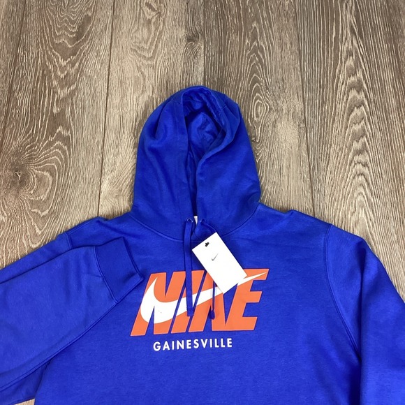 NIKE Men's‎ Club Fleece Hoody Hoodie Royal Blue Florida Gainesville Hooded NEW - Picture 1 of 7